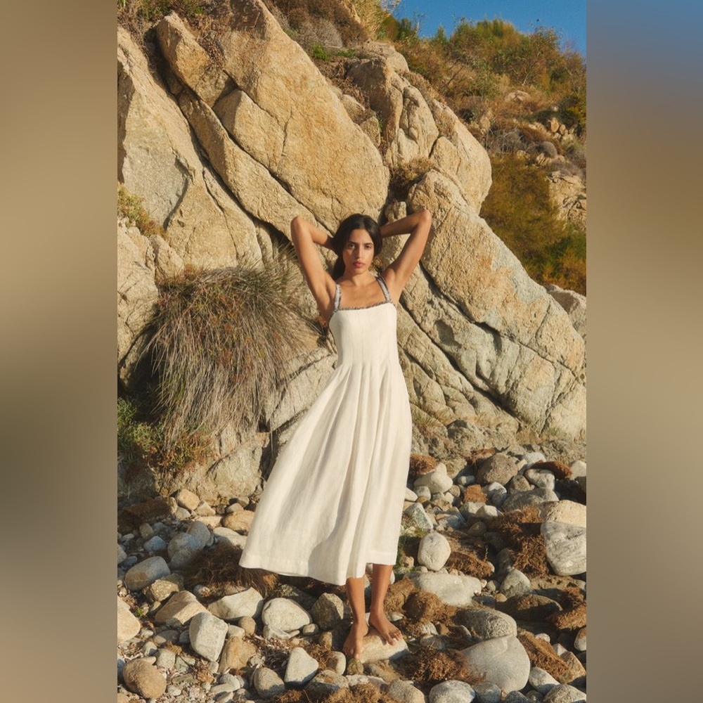 New Three Graces London 100% European Linen Dress UK size 10